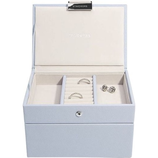 Szkatułka na biżuterię Stackers podwójna mini lawendowa