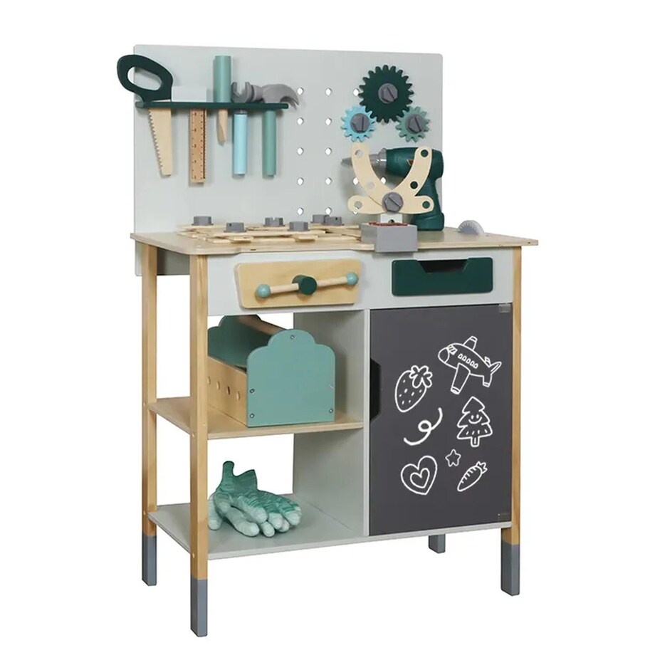 Drewniany warsztat edukacyjny z narzędziami do majsterkowania FOREST