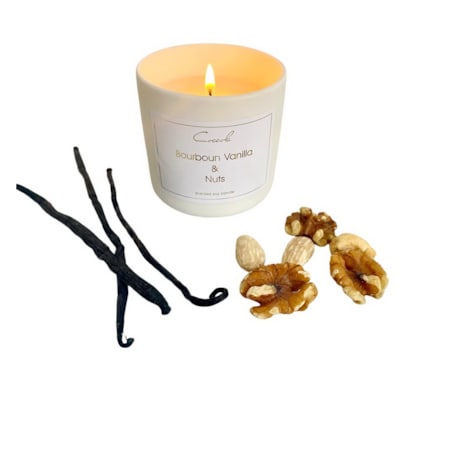 Bourbon Vanilla & Nuts- 135 gram ekologiczna naturalna świeca sojowa naturalna