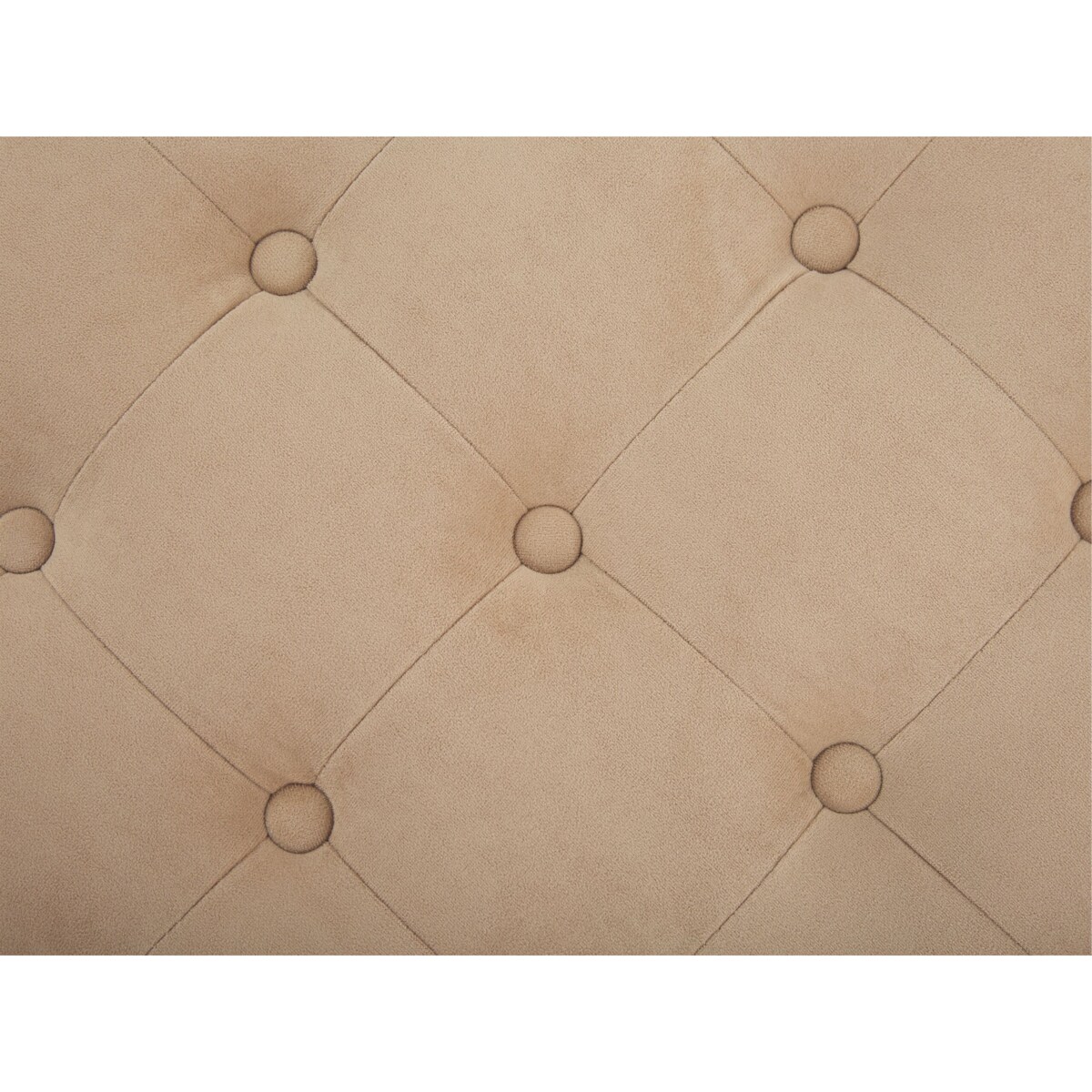 Puf welurowy ⌀ 55 cm beżowy TAMPA