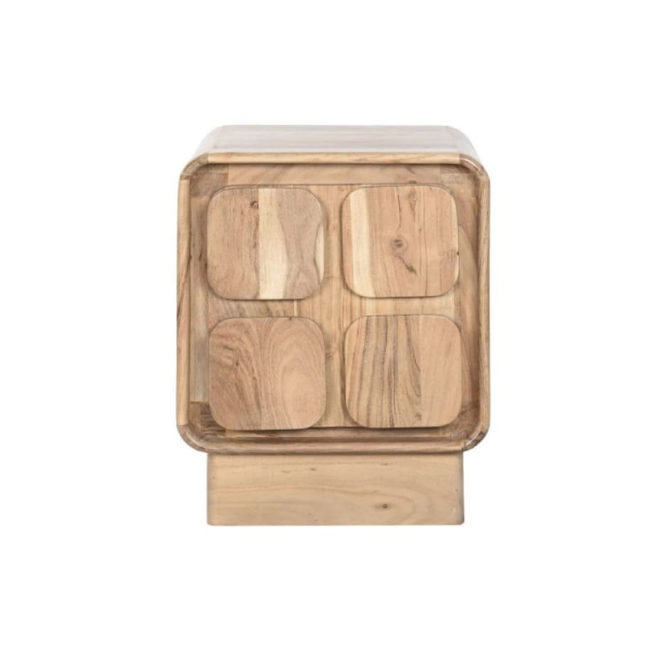 Komoda-szafka nocna z drewna akacjowego 50x40x40 cm ROBIN - III