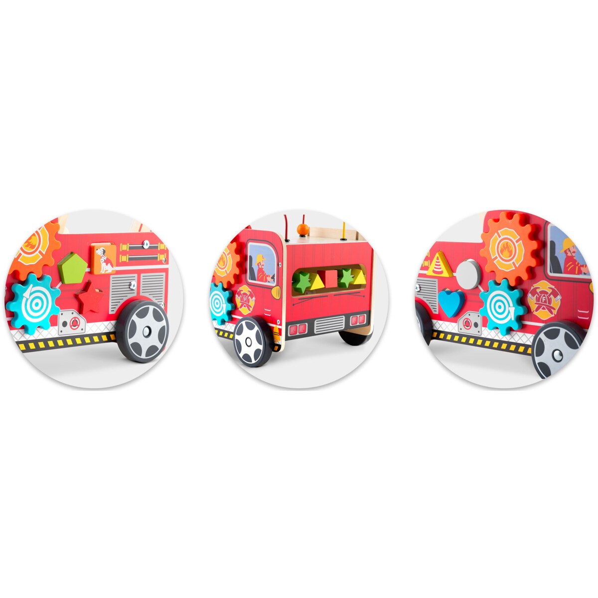 Chodzik pchacz drewniany dla dzieci straż pożarna Ricokids