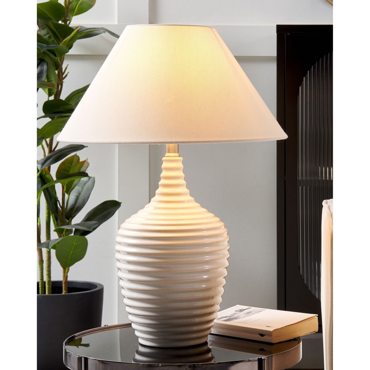 Lampa stołowa CELESTE Ceramika Beżowy