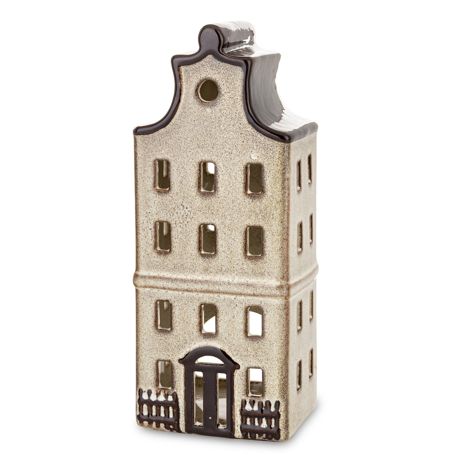 Domek kamienica 20x8x6,5 cm LYS kamionkowy brązowy