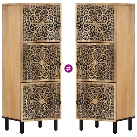 vidaXL Szafka, 40x33x110 cm, lite drewno mango