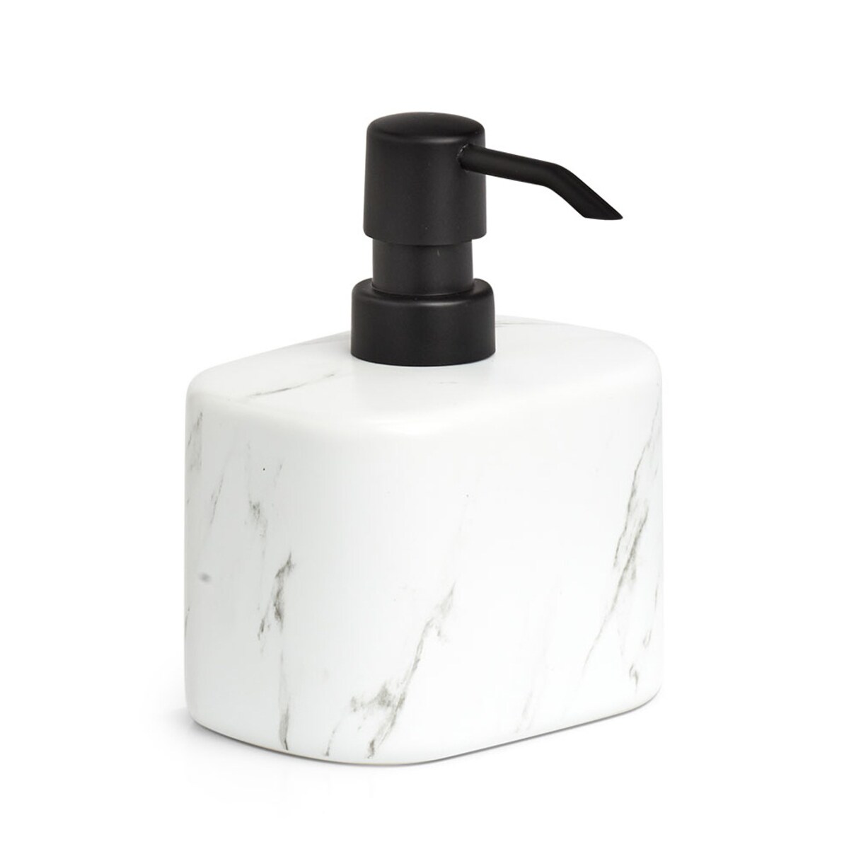 Ceramiczny dozownik na mydło MARBLE, kolor biały