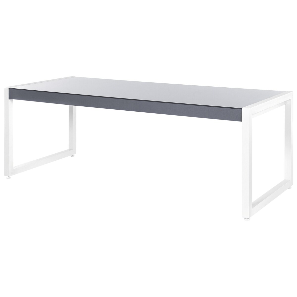 Stół ogrodowy 210 x 90 cm szary z białym BACOLI