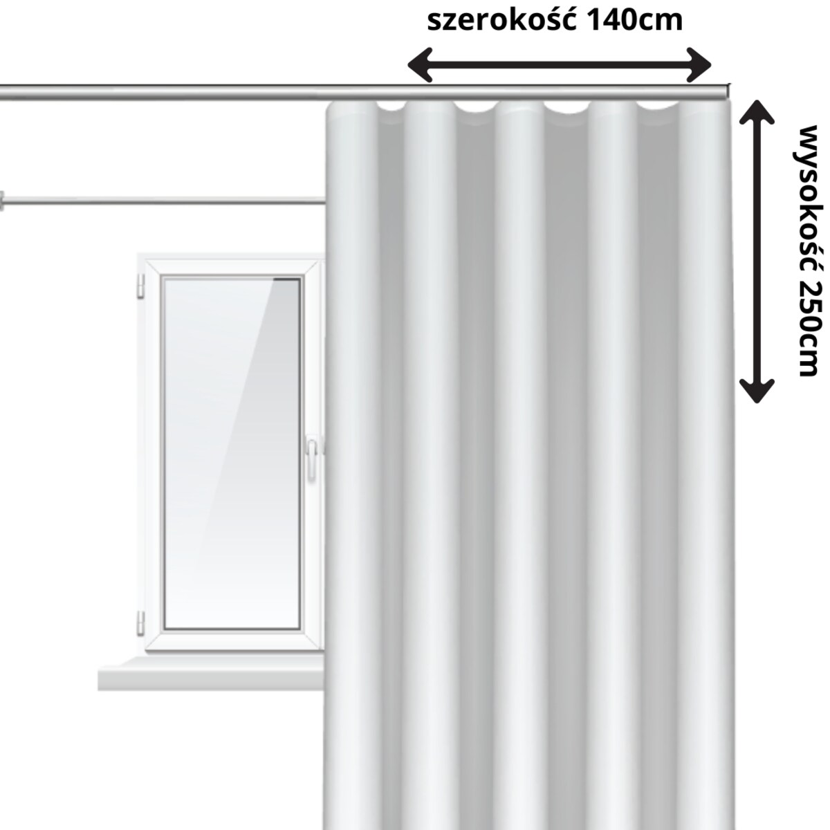 Zasłony na taśmie WELUROWE 140X250 Burgundowe