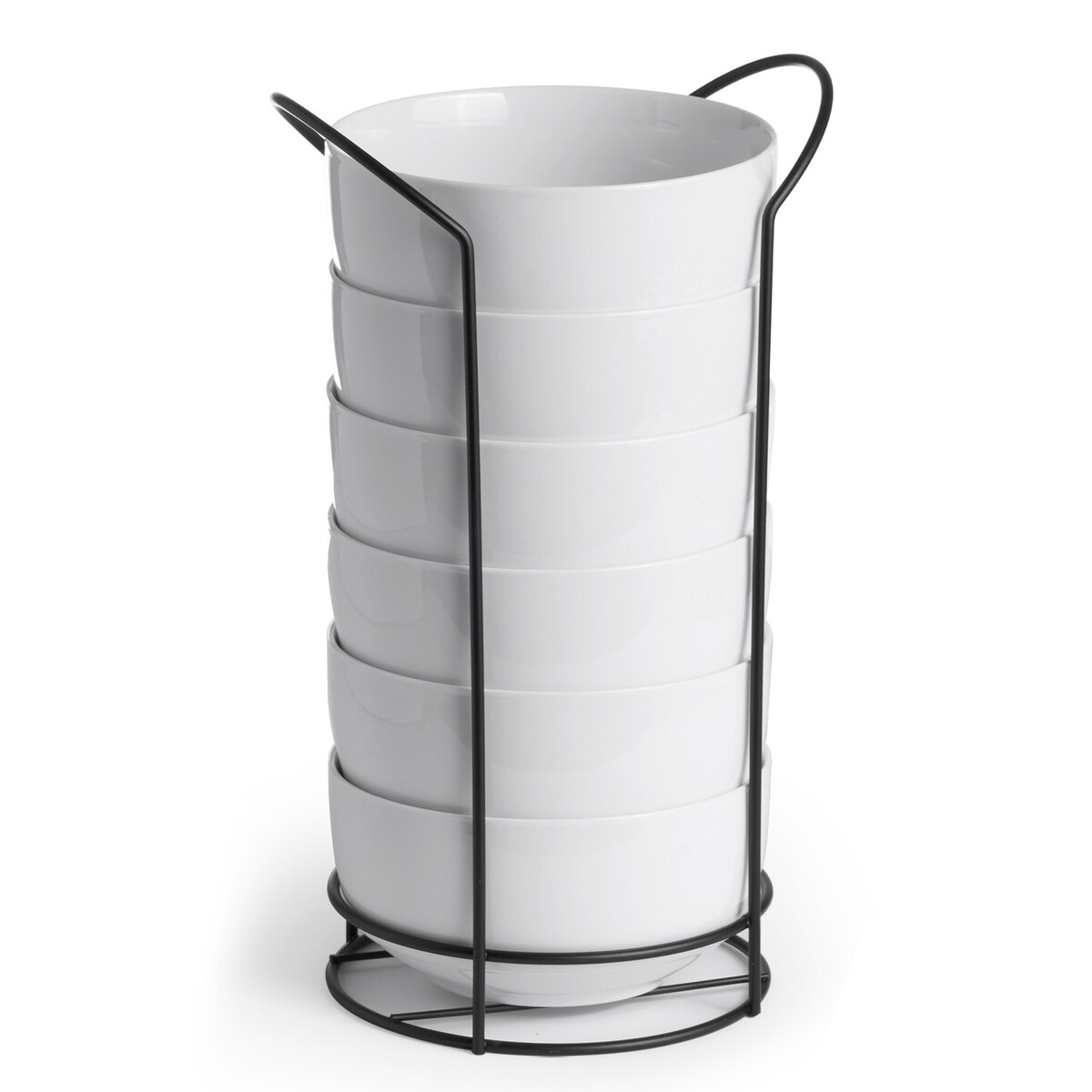 Komplet 6 misek porcelanowych z stojakiem, 800 ml TIGRILLA