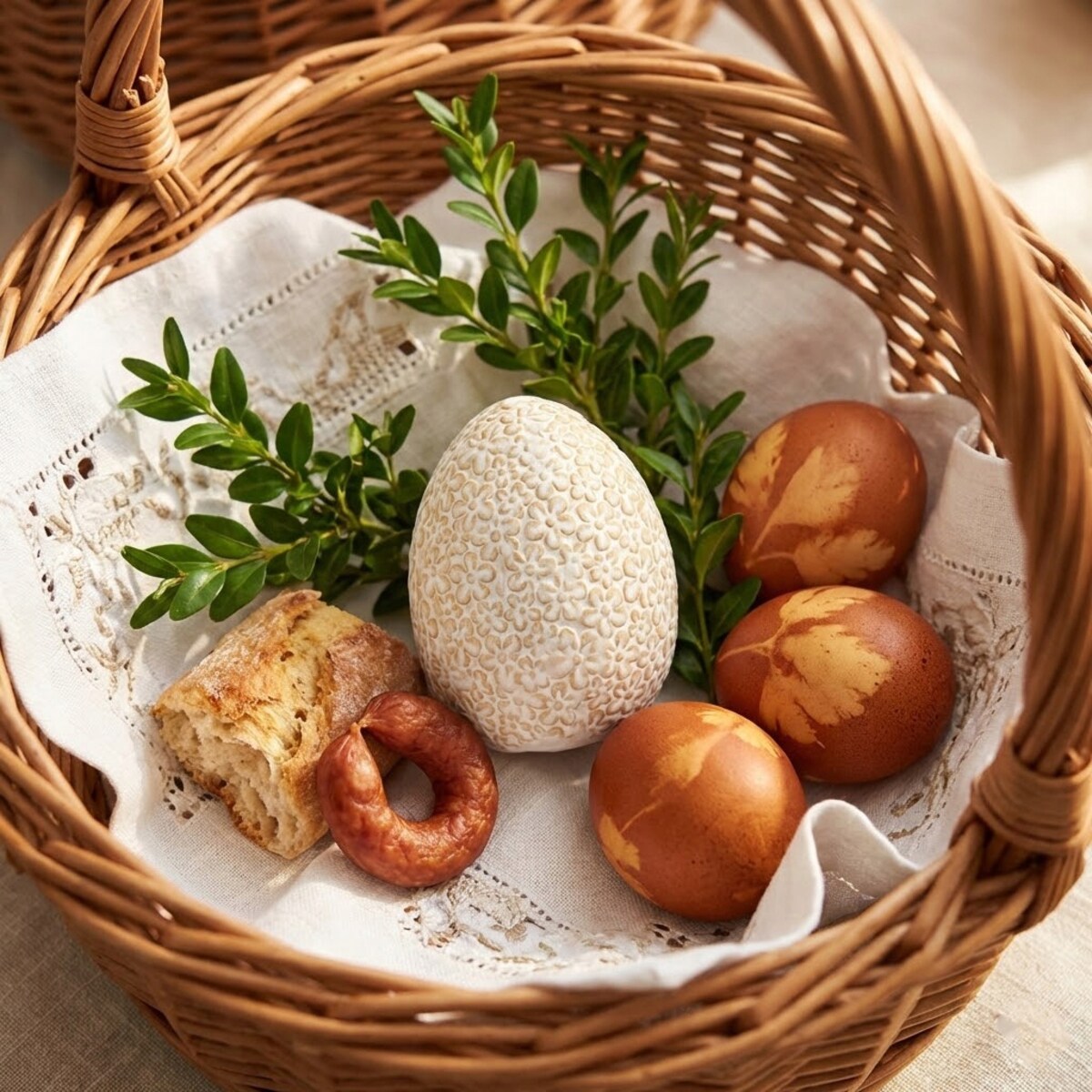 FIGURKA WIELKANOCNA JAJKO JAJO BIAŁA NA WIELKANOC PREZENT ŚWIĄTECZNA 13cm