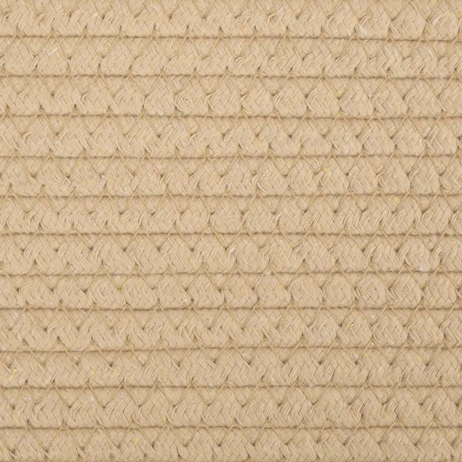 vidaXL Kosz na pranie, beżowo-biały, Ø60x36 cm, bawełna