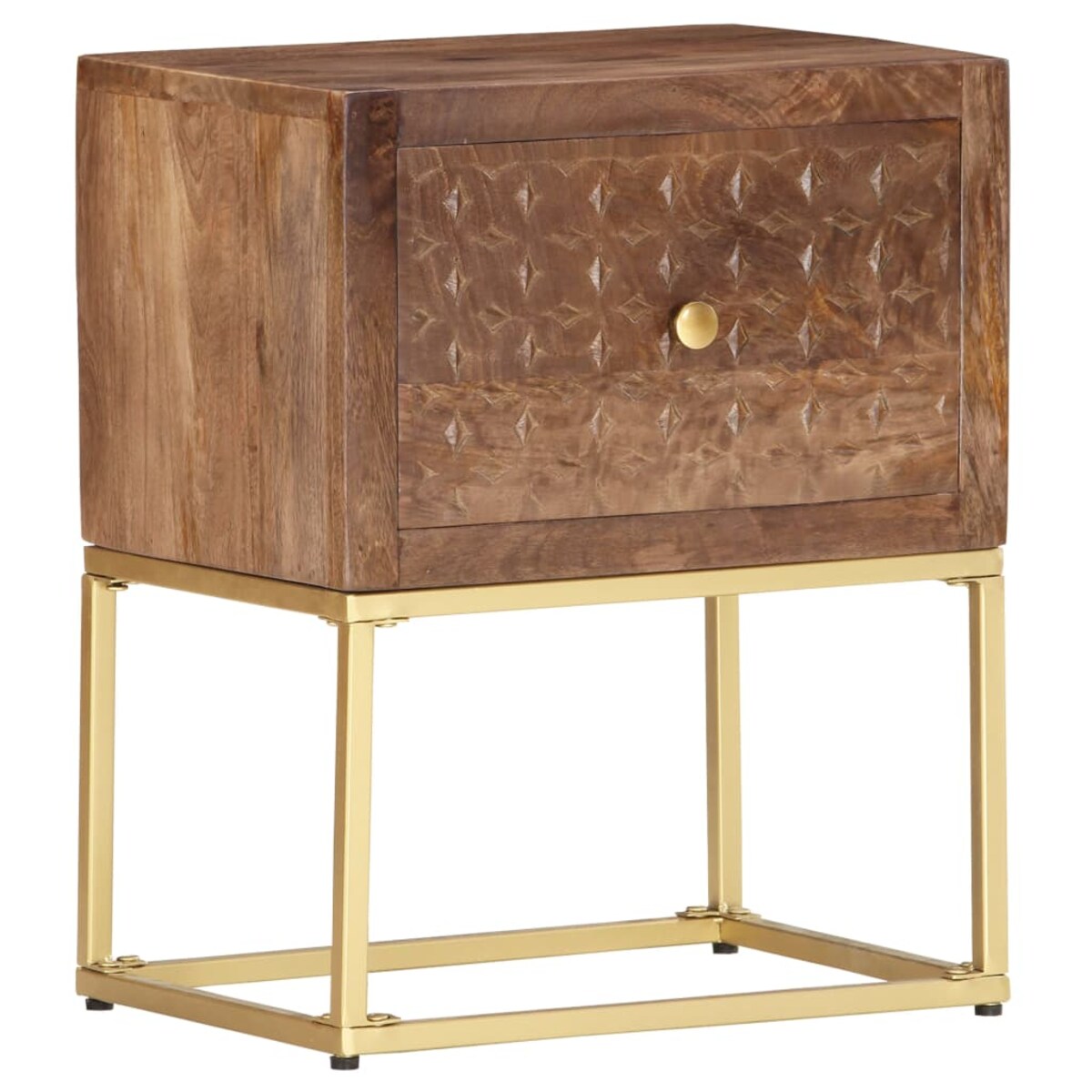 vidaXL Szafka nocna, 40x30x50 cm, lite drewno mango