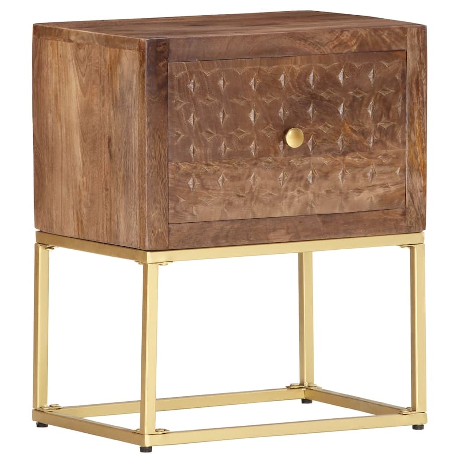 vidaXL Szafka nocna, 40x30x50 cm, lite drewno mango