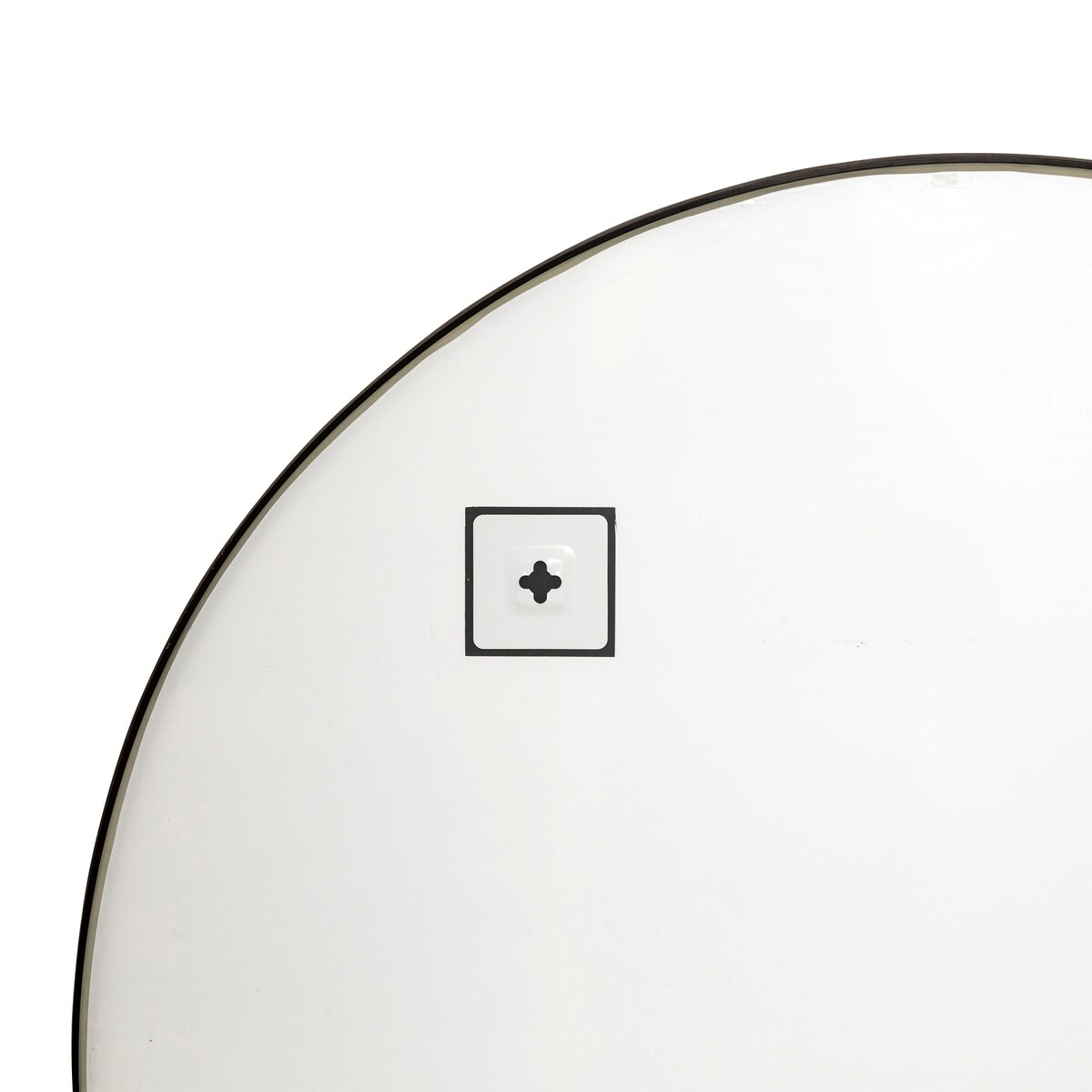 Lustro półokrągłe do przedpokoju ALICE, metalowa rama, 90 x 65 cm