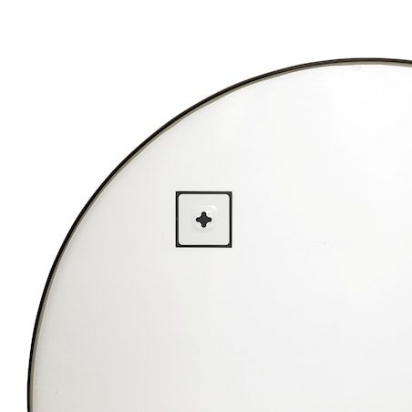 Lustro półokrągłe do przedpokoju ALICE, metalowa rama, 90 x 65 cm