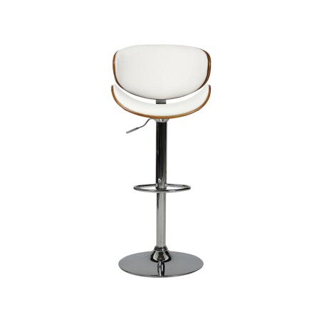 Hoker barowy regulowany ekoskóra biały ROTTERDAM