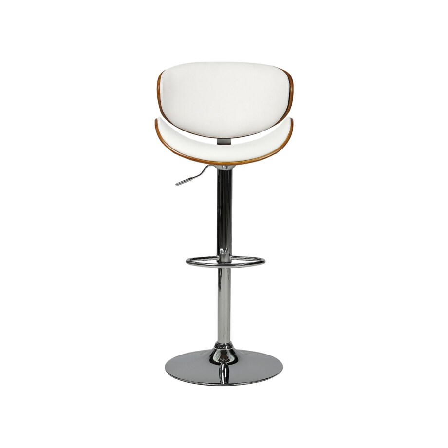 Hoker barowy regulowany ekoskóra biały ROTTERDAM