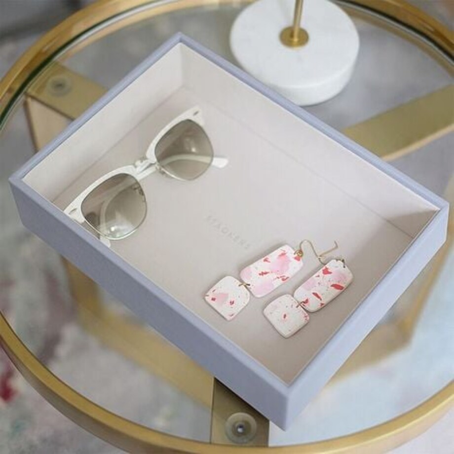 Szkatułka na biżuterię Stackers open classic jasnobeżowa lniana