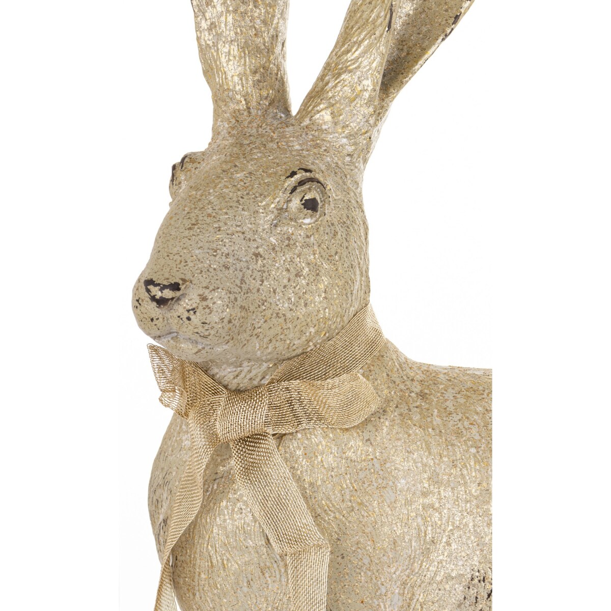 Dekoracja - siedzący zając 59x14x15 cm HARE ze wstążeczką