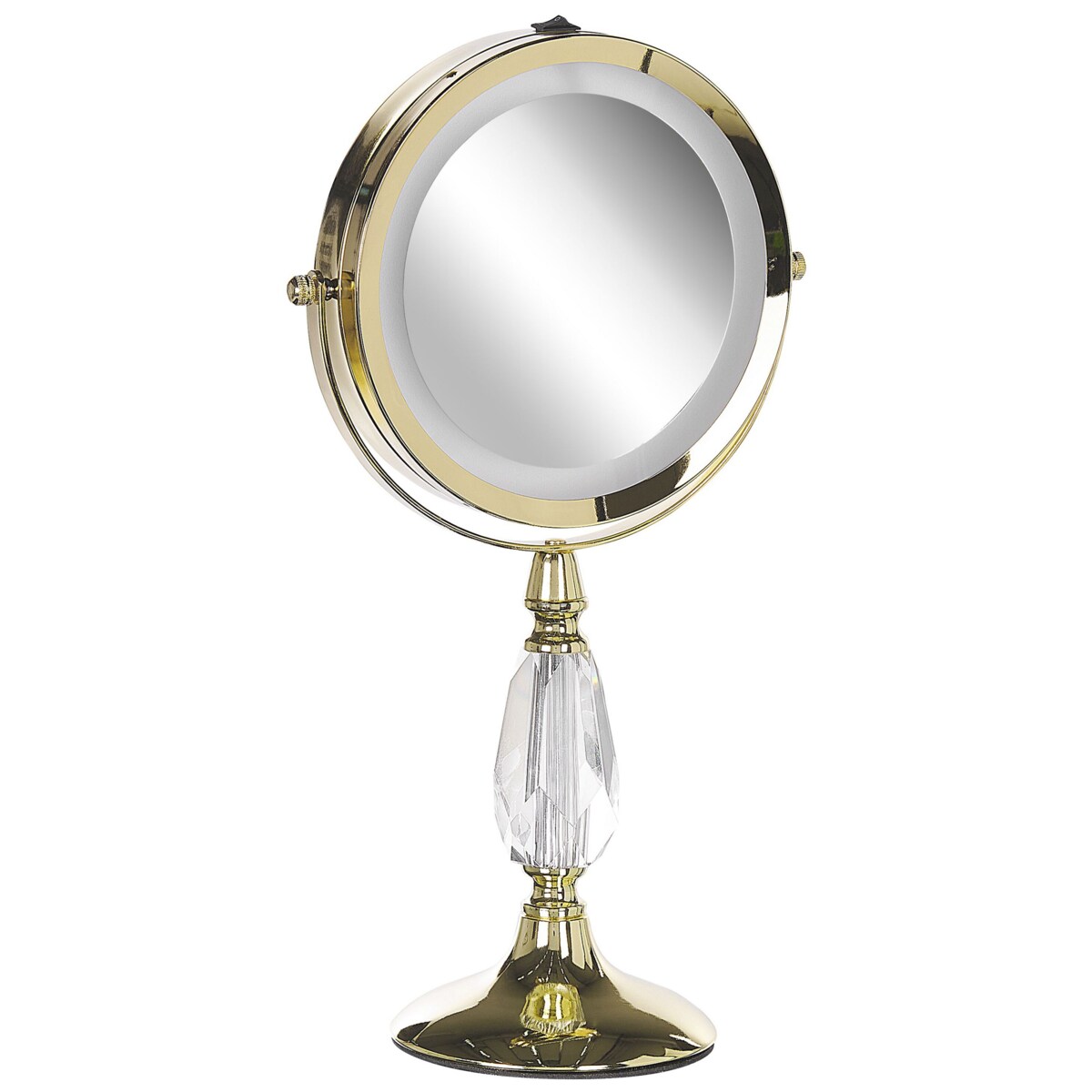 Lusterko kosmetyczne LED ø 18 cm złote MAURY