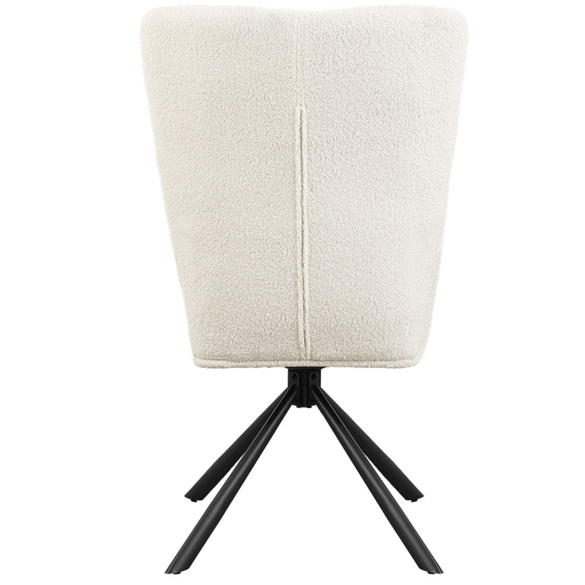 Krzesło tapicerowane obrotowe 180 do salonu jadalni nowoczesne welurowe baranek beżowy