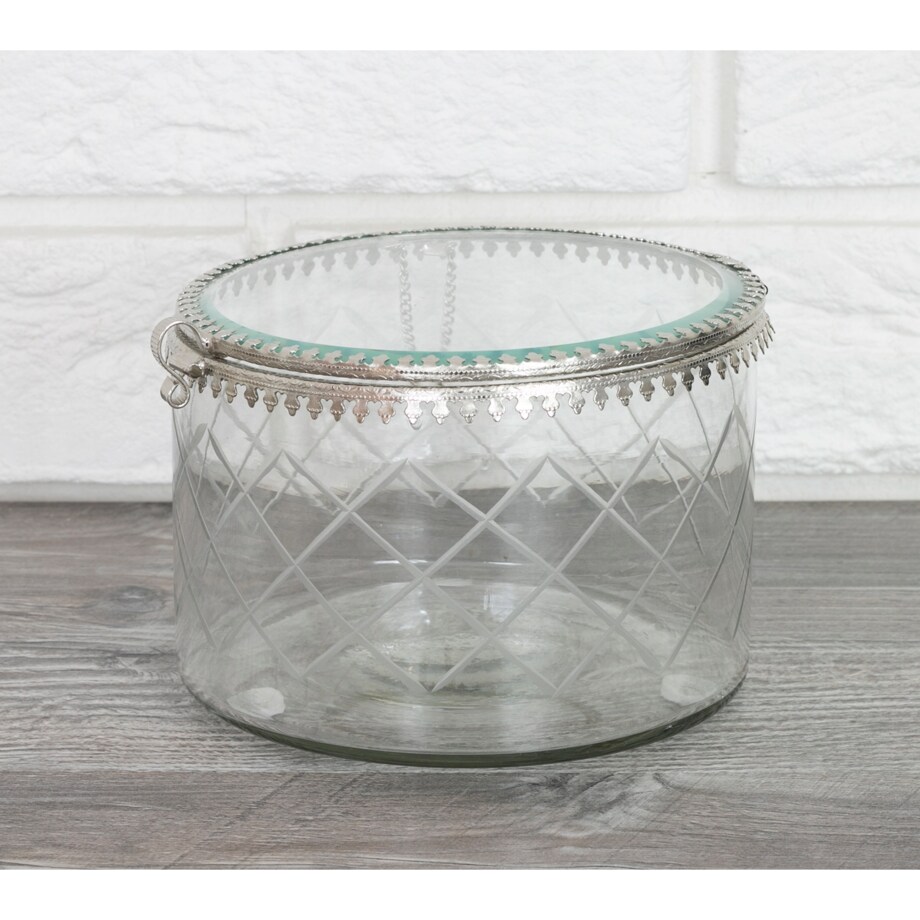 POJEMNIK na drobiazgi SZKLANY retro vintage 13cm