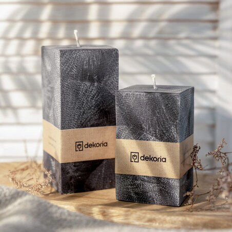 Świeca zapachowa palmowa kostka Black, 7,5x7,5x13 cm