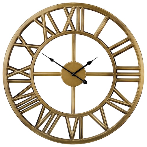 Zegar ścienny NOTTWIL 61 cm Metal Złoty