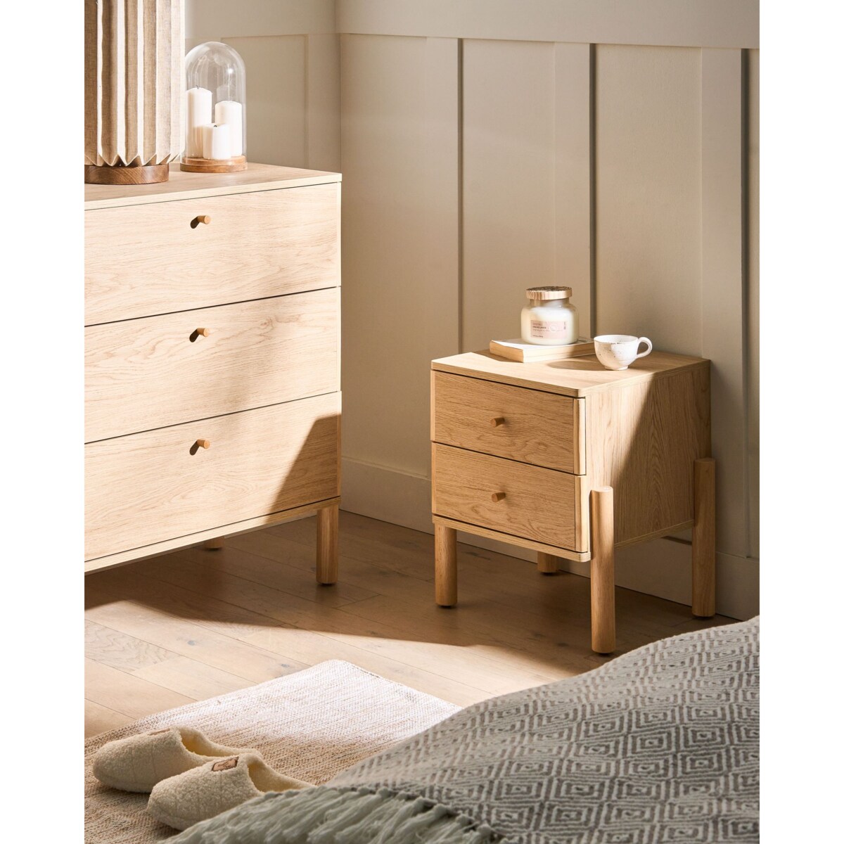 Szafka nocna COLLINS Jasnobrązowy