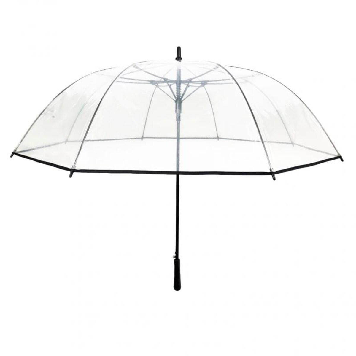 Długi parasol przezroczysty GOLF, czarna bordiura