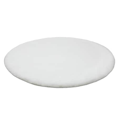 Dywan BUNNY koło biały IMITACJA FUTRA koło 120 cm