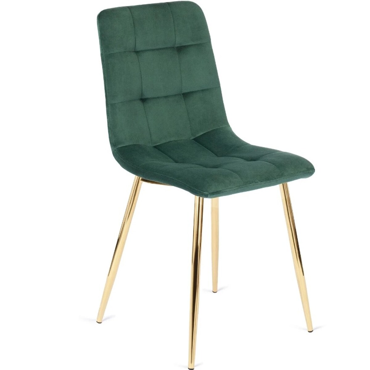 Krzesło Tapicerowane Welurowe Do Salonu Zielone YORK