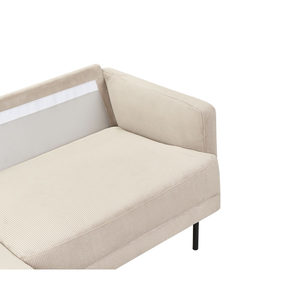 Narożnik dla 2 osób BREDA Sztruks Beżowy Prawostronny