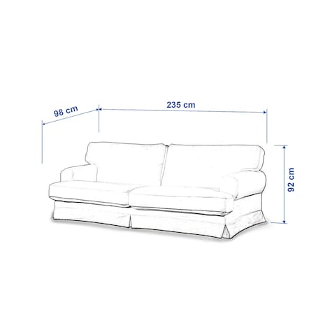 Pokrowiec na sofę Ekeskog rozkładaną, szary, 238 x 98 x 92 cm, Living