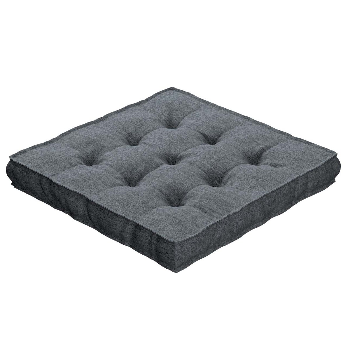 Poduszka na krzesło Kuba, grafitowo - szary szenil, 40 x 40 x 6 cm, City