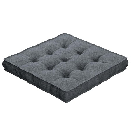 Poduszka na krzesło Kuba, grafitowo - szary szenil, 40 x 40 x 6 cm, City