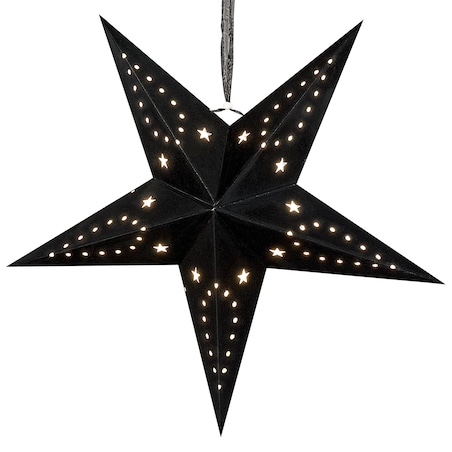 Zestaw 2 dekoracji wiszących LED MOTTI Gwiazda 45 cm Czarny
