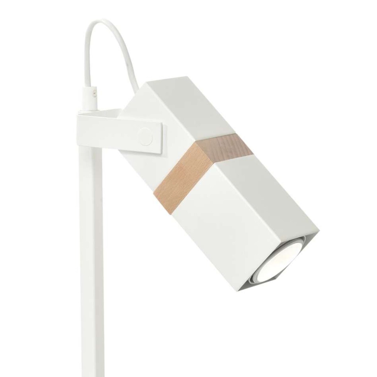 Stołowa LAMPA loft VIDAR MLP6105 Milagro metalowa LAMPKA stołowa tuba na biurko biała