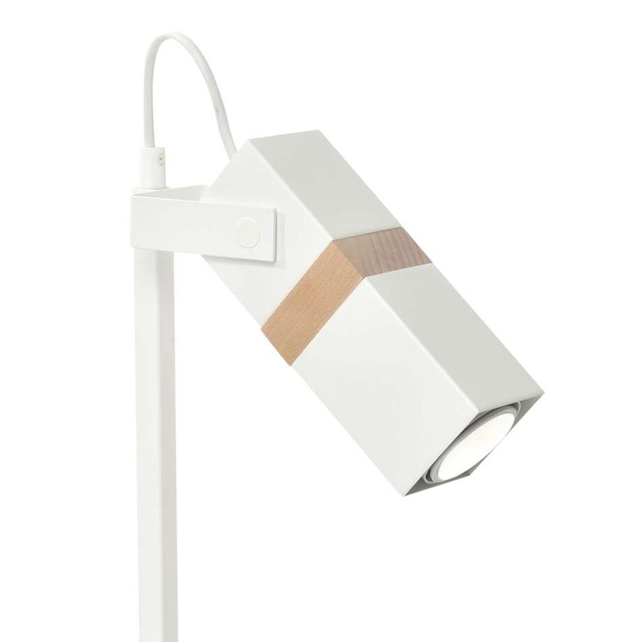 Stołowa LAMPA loft VIDAR MLP6105 Milagro metalowa LAMPKA stołowa tuba na biurko biała