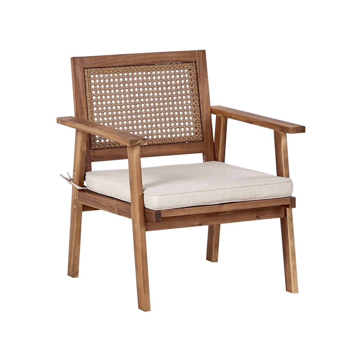 Zestaw ogrodowy ze stolikiem dla 4 osób ARENELLA Certyfikowane drewno akacjowe Jasnobeżowy