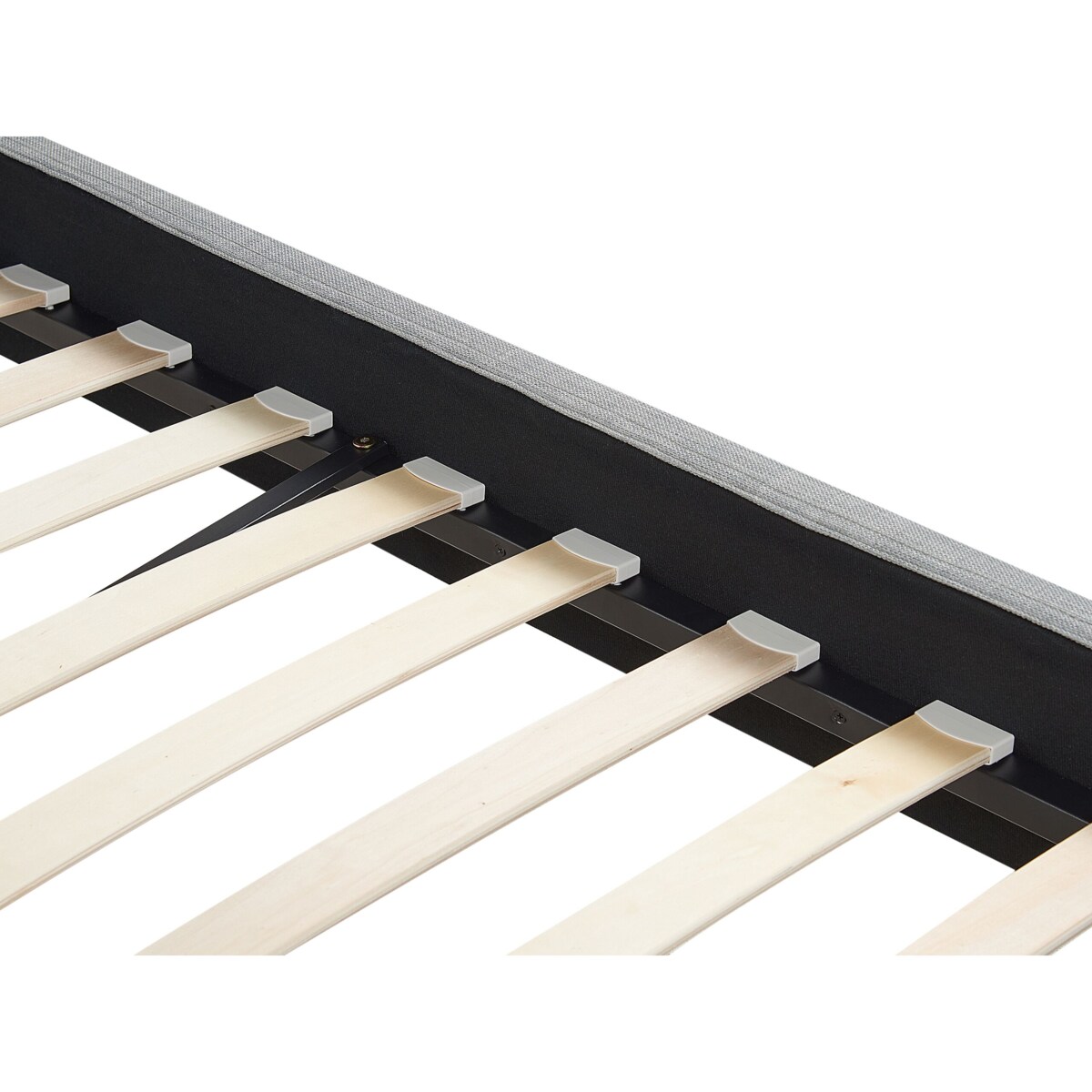 Łóżko tapicerowane 160 x 200 cm szare FITOU