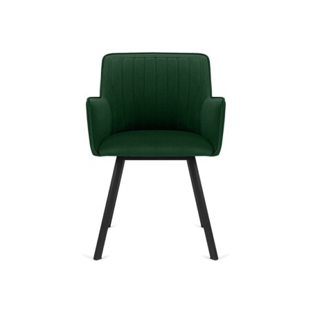 KONSIMO PYRUS welurowe krzesła 2 sztuki ciemnozielone