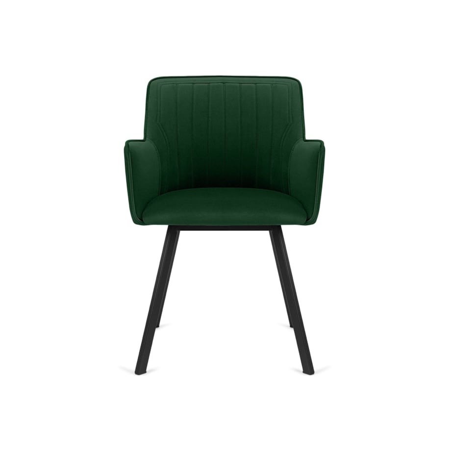 KONSIMO PYRUS welurowe krzesła 2 sztuki ciemnozielone