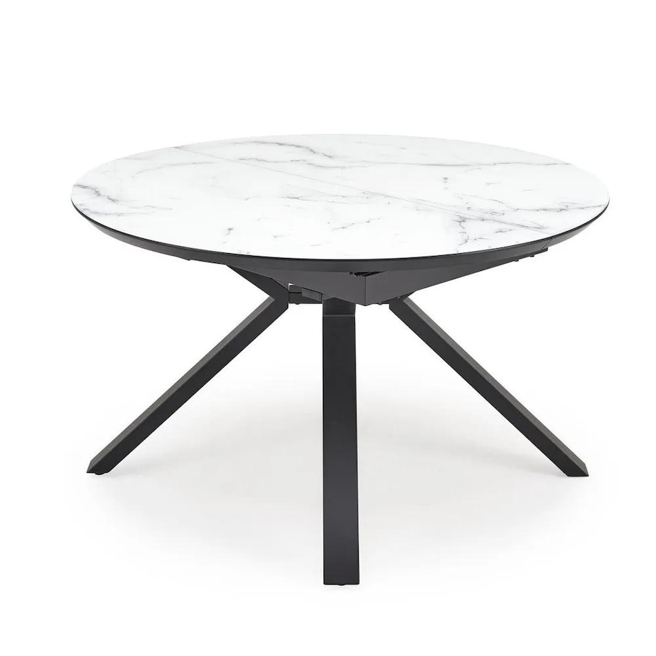 Stół rozkładany VERTIGO 130(180)x130 biały marmur