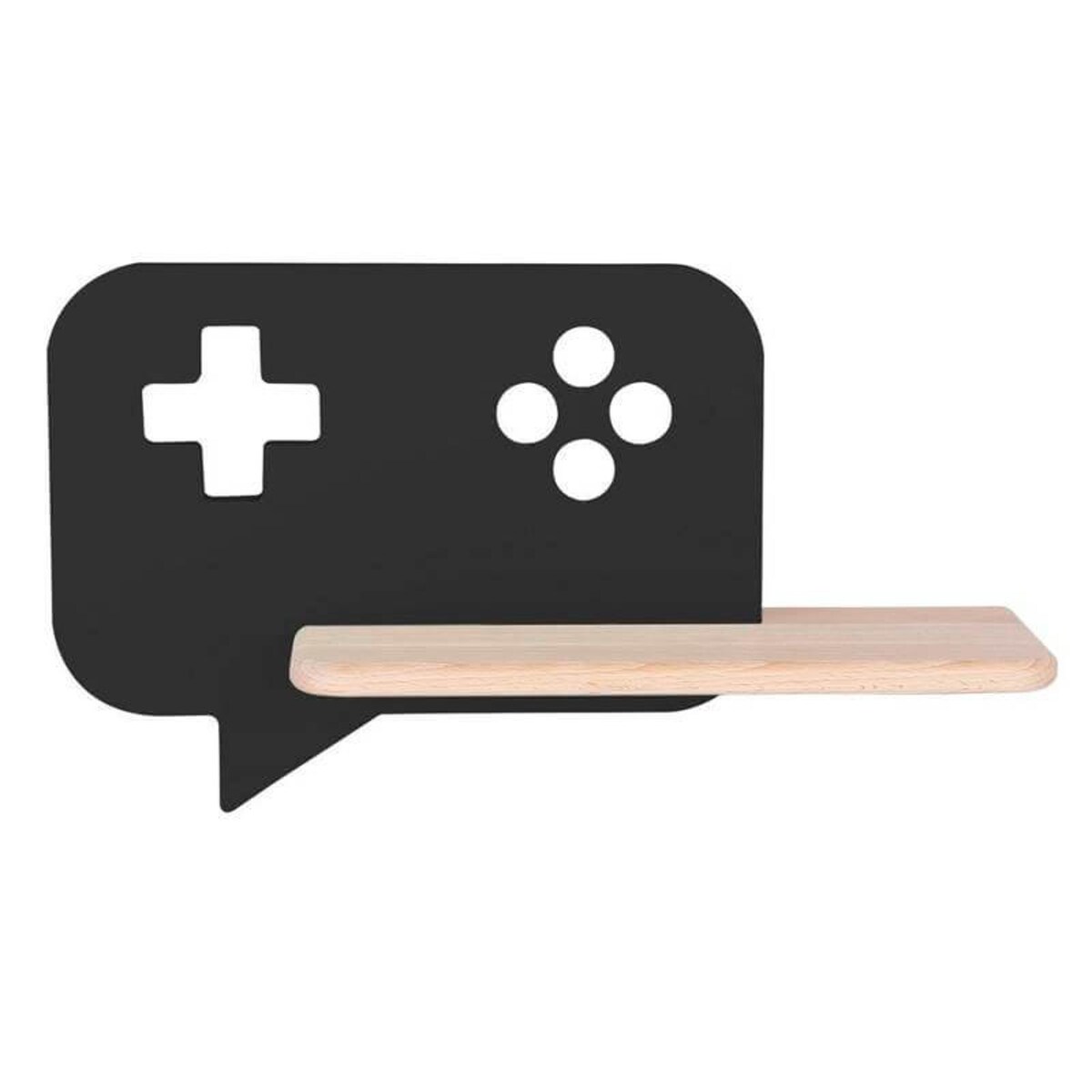 Dziecięca LAMPA ścienna CONSOLE 21-75628 Candellux drewniana OPRAWA półka LED 5W 4000K kinkiet czarny drewno