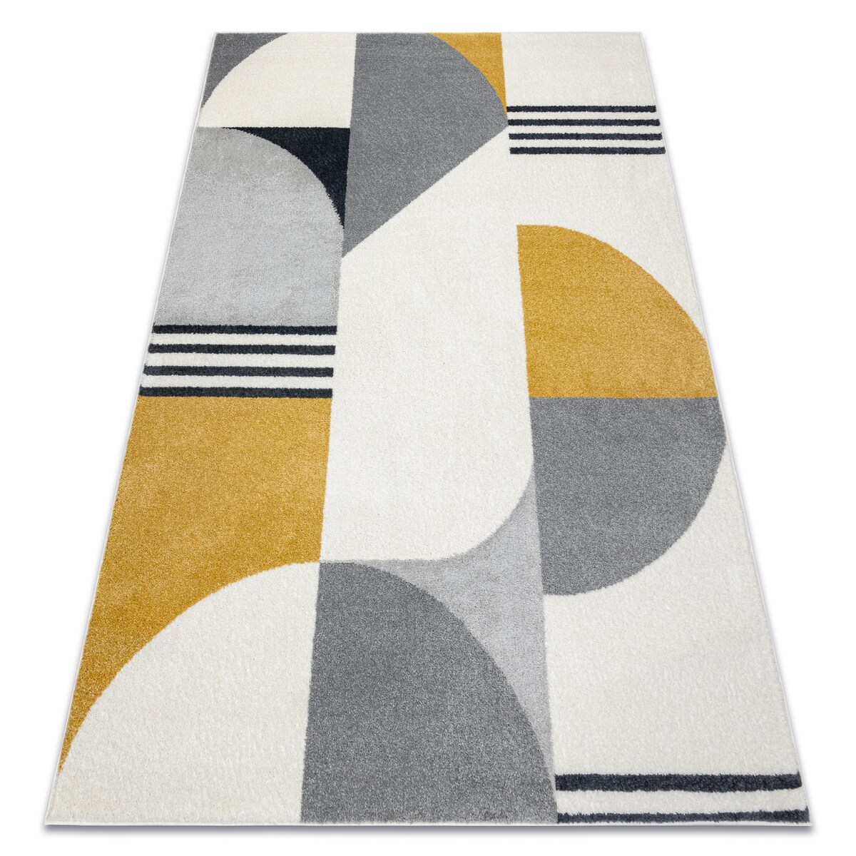 Dywan FUSION 1327 biały / ciemny szary / 120x170 cm