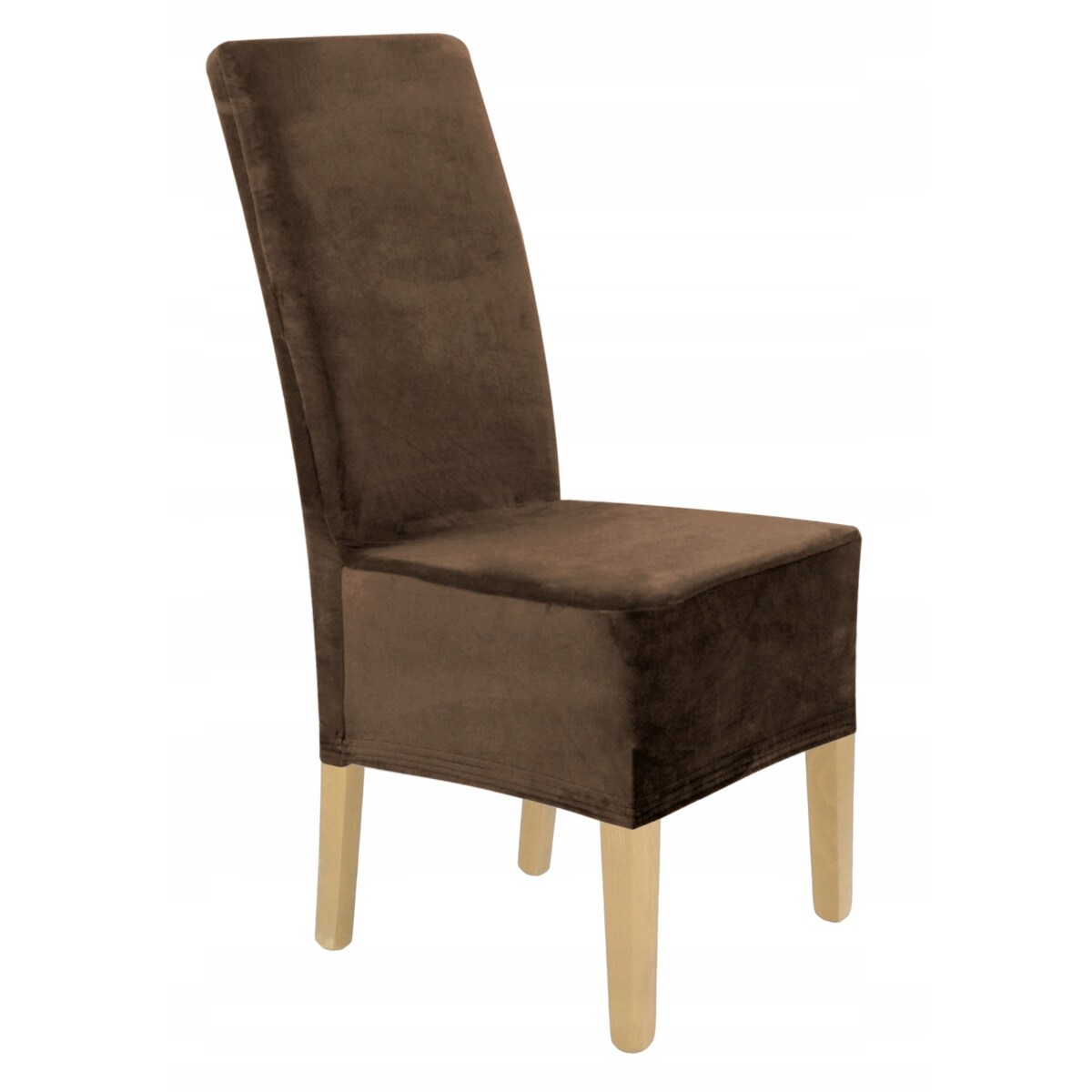 POKROWIEC NA KRZESŁO XXL KAKAOWY BRĄZ WELUR ELASTYCZNY [21RB]
