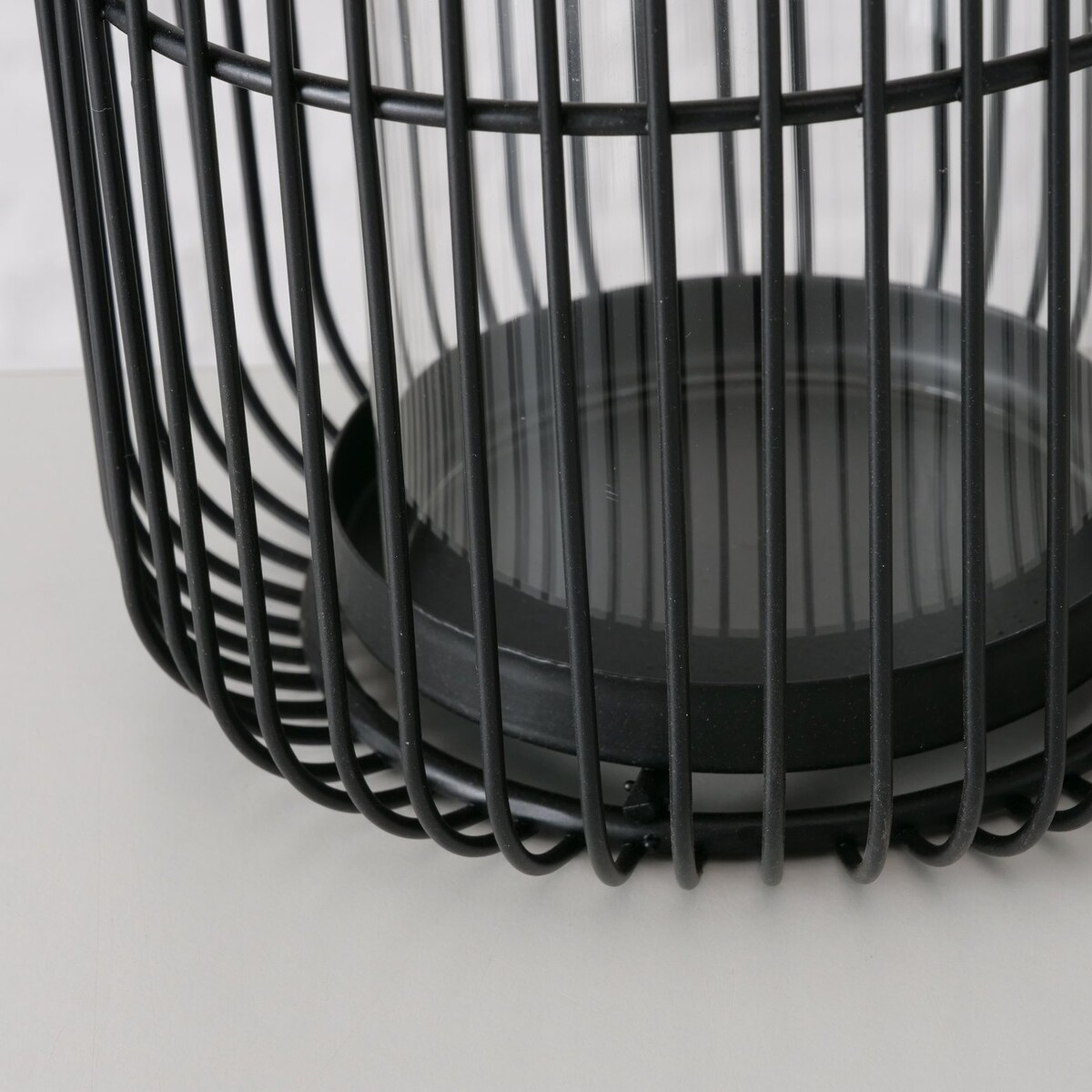 Lampion metalowy ze szklanym wkładem CINDY, 14 - 20 cm