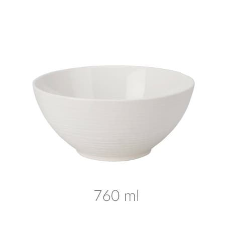 Miseczka na zupę, biała, porcelanowa, 760 ml