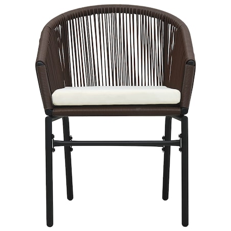 vidaXL Krzesła ogrodowe, 2 szt., brązowe, rattan PE